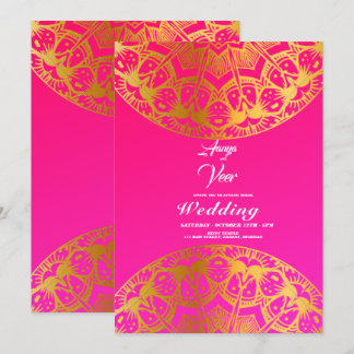 Elegant Mehndi Wedding Invitation
