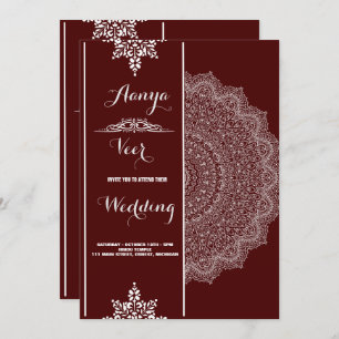 Elegant Mehndi Wedding Invitation