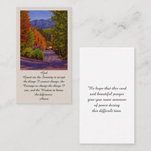 Elegant Memorial Funeral Service Card