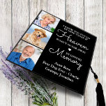 Elegant Memorial Personalized 3 Photo Keepsake Graduation Cap Topper<br><div class="desc">Honour your beloveds on graduation day with a custom photo collage memorial graduation cap topper. This unique memorial keepsake graduation cap is the perfect gift for yourself, family or friends to pay tribute to your loved one. Our memorial graduation cap topper feature 3 photos for you to honour 3 loved...</div>