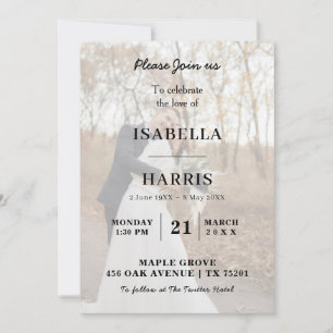 Elegant Memorial Photo Tribute Design Invitation