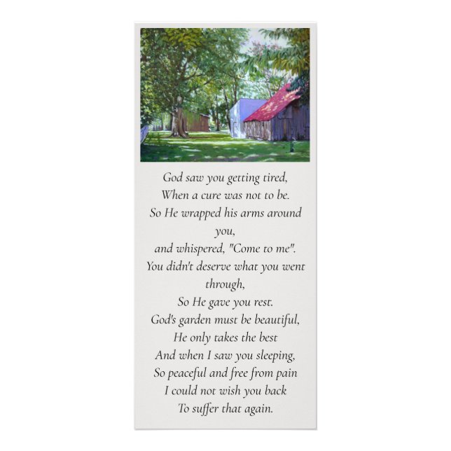 Elegant Memorial Service Card (Front)