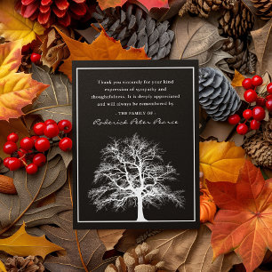 Elegant Memorial Tree   Funeral Thank You Card