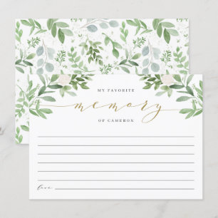 Élégant Mémorial verdoyant Ma carte mémoire préfér