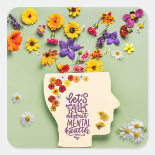 Elegant Mental Health Sticker you are enough