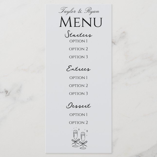 elegant menu (Front)