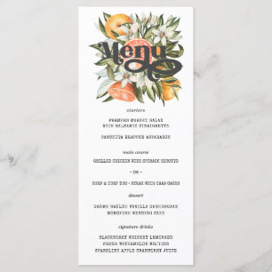 Elégant menu Boho Botanical Mariage Orchard de Cit