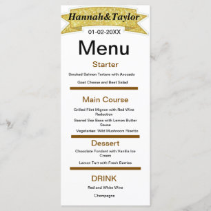 Elégant menu du dîner modèle