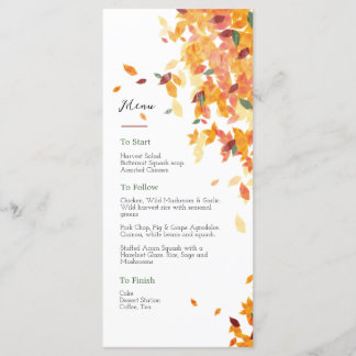 Élégant menu Feuille Auburn