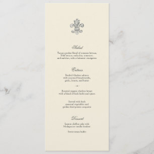 Elégant menu Fleur de Lis