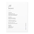 Élégant Menu Mariage de 5x7" Cartes de menu plat