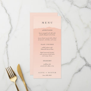 Élégant menu Mariage de dégradé de vidage