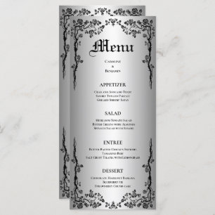Élégant menu Mariage Halloween