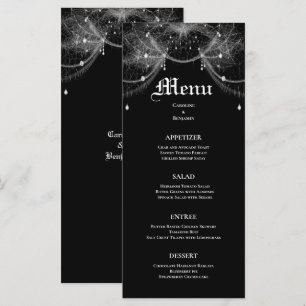 Élégant menu Mariage Halloween