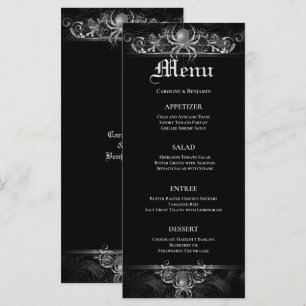 Élégant menu Mariage Halloween