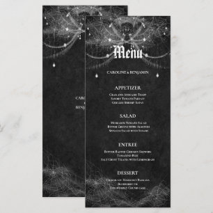 Élégant menu Mariage Halloween