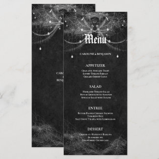 Élégant menu Mariage Halloween
