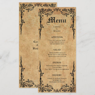 Élégant menu Mariage Halloween