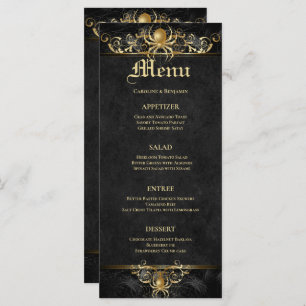 Élégant menu Mariage Halloween