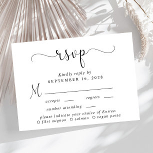 Élégant Menu Script Choice Wedice RSVP