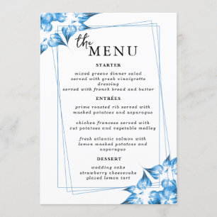 Elégant Menu Table de mariage Cartes Menu Plat Men