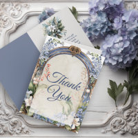 Élégant Merci d'arc floral baroque