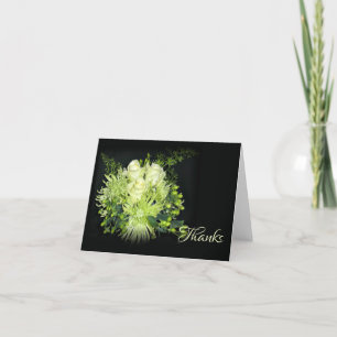 Élégant Merci de bouquet de Rose vert