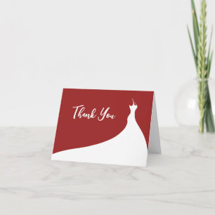 Elégant Merci de Fête des mariées rouge