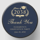 Élégant Merci de graduation en or bleu