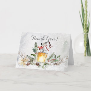 Élégant Merci de Noël avec poulet