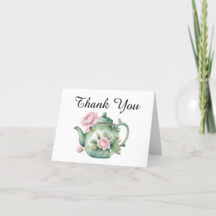 Elégant Merci de Tea Party aquarelle