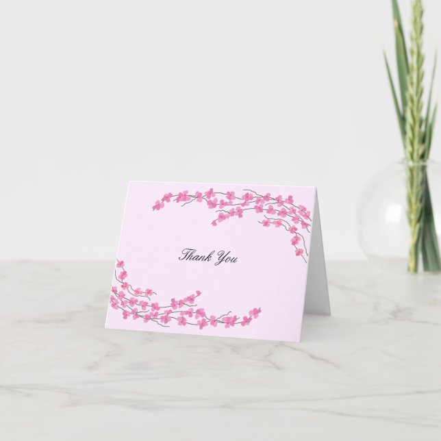 Élégant Merci en fleurs roses (Devant)