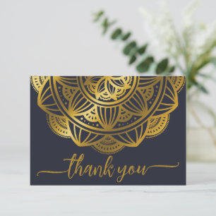 Elégant Merci Mandala Gold de la Marine