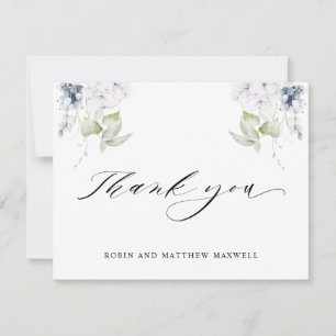 Elégant Merci Mariage blanc et bleu