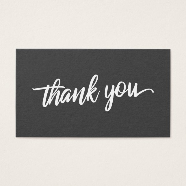 Elégant Merci Script Mariage Favoriser le gris fon (Devant)