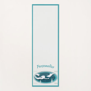 Elegant Mermaid Dolphin Blue Grey Zen Yoga Namaste Mat