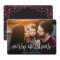 Elegant Merry Christmas Berries Back Photo White
