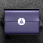 Elegant Merry Christmas | Charming Purple Tree Classic Round Sticker<br><div class="desc">Tis the season to entertain! Lovely soft, shabby chic pastel lavender and sweet lilac purple palette abstract tree and hand-lettered "Merry Christmas" script holiday party, hosting, and gifting accessories collection. This fun festive design features a whimsical sparkly Christmas tree with a frisky paint splatter enhanced with faux metallic glitter along...</div>