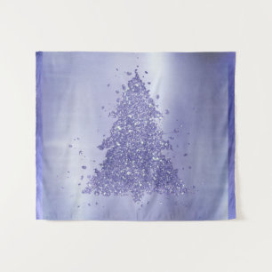 Elegant Merry Christmas   Charming Purple Tree Tapestry