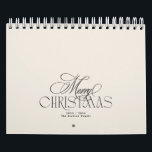 Elegant Merry Christmas Custom Photo 3 Month  Calendar<br><div class="desc">***this design is part of a christmas holiday collection*** _______________________ this design template is fully editable and customizable by you the customer - click personalize further button if you with to move, add, delete or make major changes to the design _______________________ *if you have any DESIGN questions or need more...</div>