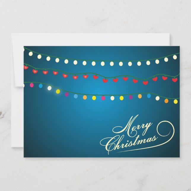 Elegant Merry Christmas Holiday Card (Front)