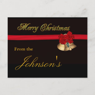 Elegant Merry Christmas Holiday Postcard