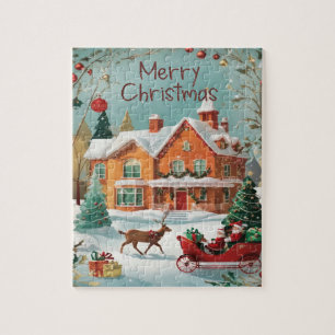 Elegant Merry Christmas Jigsaw Puzzle