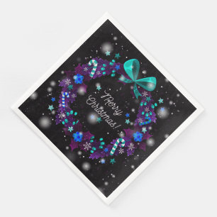 Elegant Merry Christmas Party Napkin