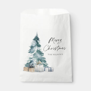 Elegant Merry Christmas Party Paper Favour Bag