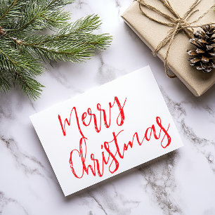 Elegant Merry Christmas Postcard