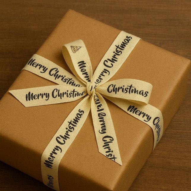 Elegant Merry Christmas Ribbon Roll with Christmas Grosgrain Ribbon (Creator Uploaded)