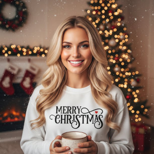 Elegant Merry Christmas Script Sweatshirt