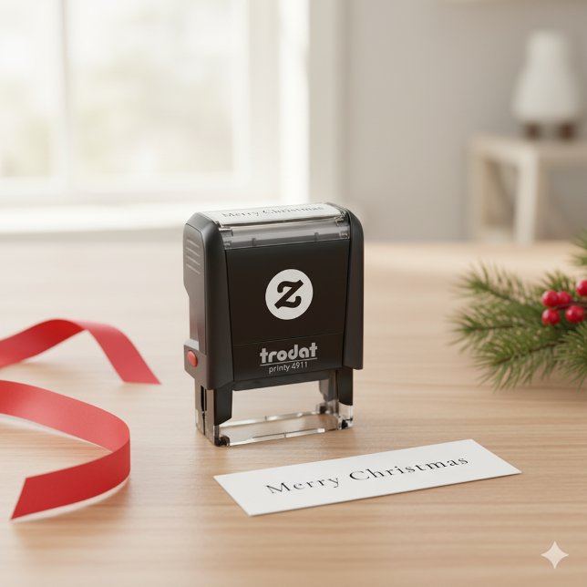 Elegant Merry Christmas Self Inking Stamp for Holi (Elegant Merry Christmas Self Inking Stamp)