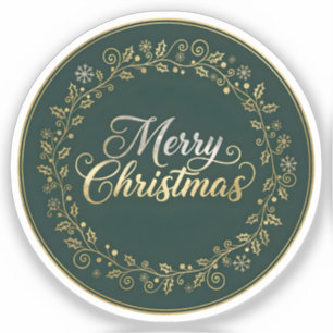 Elegant Merry Christmas Wreath